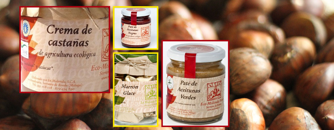 Products made from Chesnuts, pates and jams.